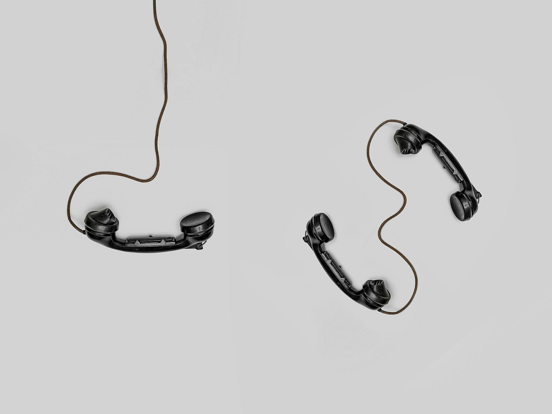 Phone earphones with their wires